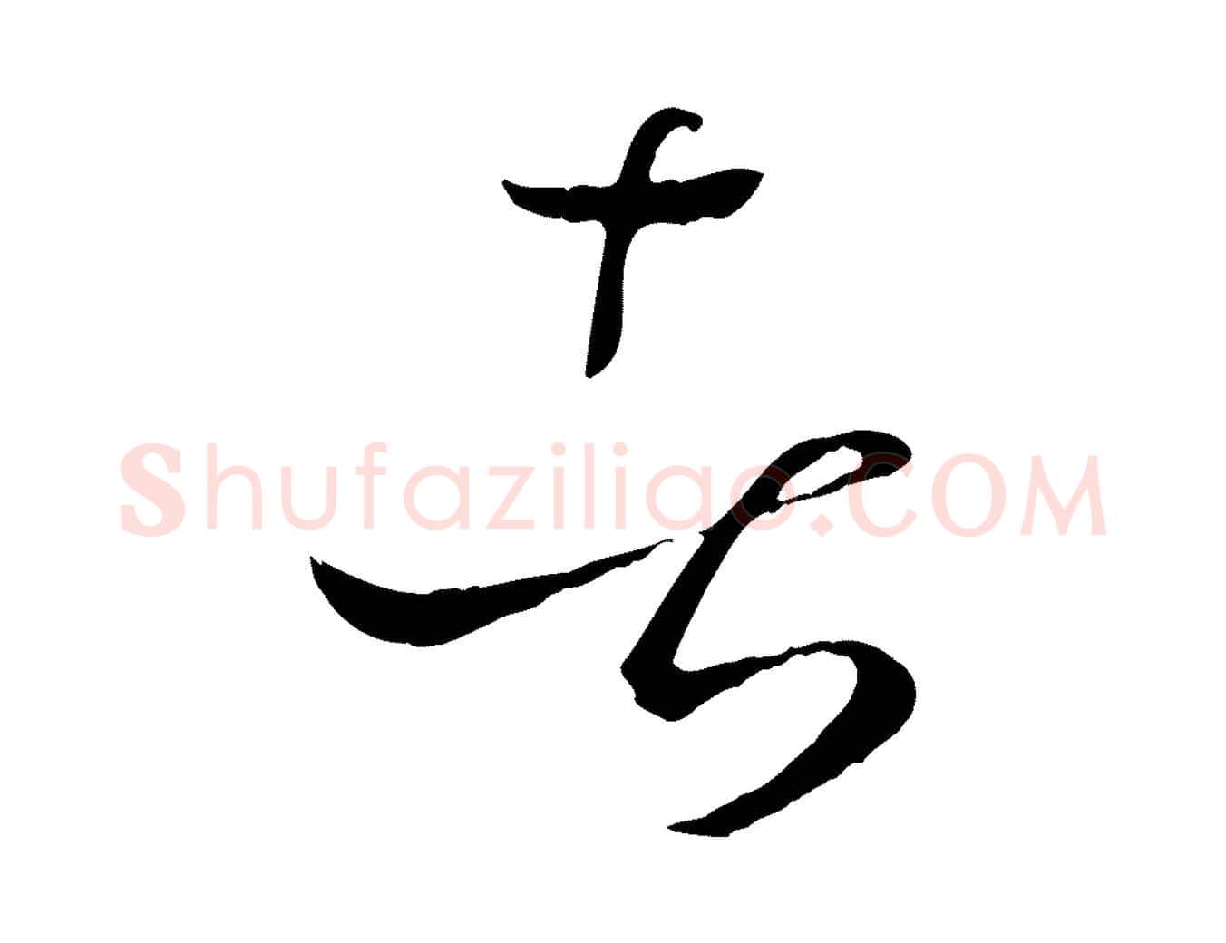 者毛笔草书写法,摘自唐代孙过庭书谱