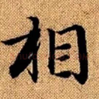 相字赵孟頫毛笔楷书写法,摘自真草千字文