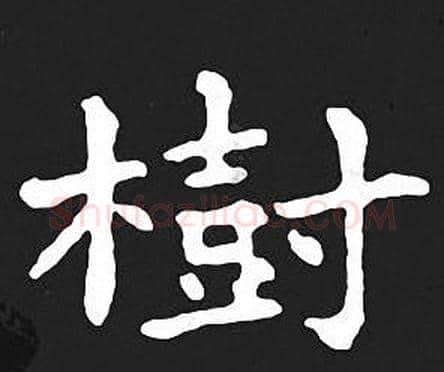 樹字王羲之毛笔小楷写法,摘自王羲之毛笔小楷作品