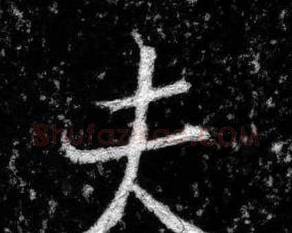 夫字张即之毛笔楷书书法写法,摘自王友度墓志