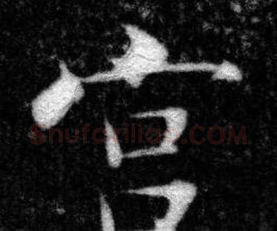 宫字张即之毛笔楷书书法写法,摘自王友度墓志