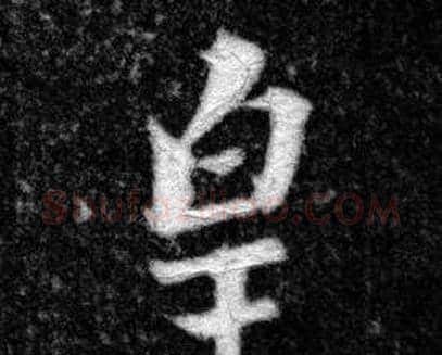 皇字张即之毛笔楷书书法写法,摘自王友度墓志