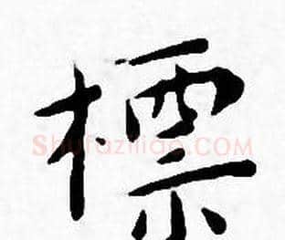 標字王宠毛笔小楷书法写法,摘自王宠毛笔小楷书法作品