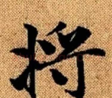 将字王铎毛笔楷书书法写法,摘自真草千字文