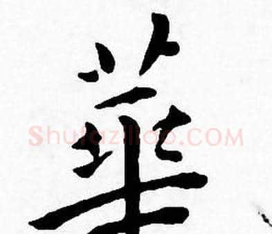 華字王宠毛笔小楷书法写法,摘自王宠毛笔小楷书法作品