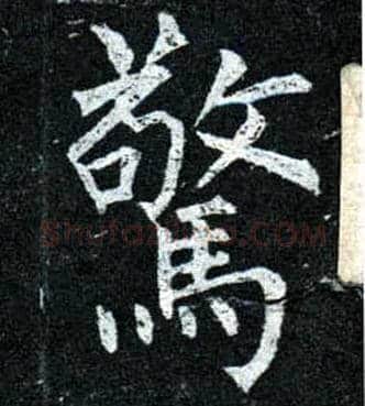 惊毛笔楷书写法,摘自唐柳公权玄秘塔碑