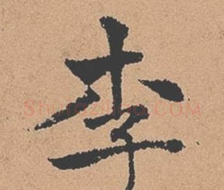 李字褚遂良毛笔楷书书法写法,摘自倪宽赞