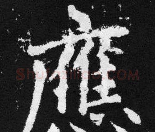 應字赵孟頫毛笔楷书写法,摘自张留孙碑