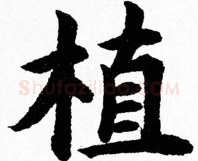 植字杨永健毛笔楷书书法写法,摘自杨永健毛笔楷书书法作品