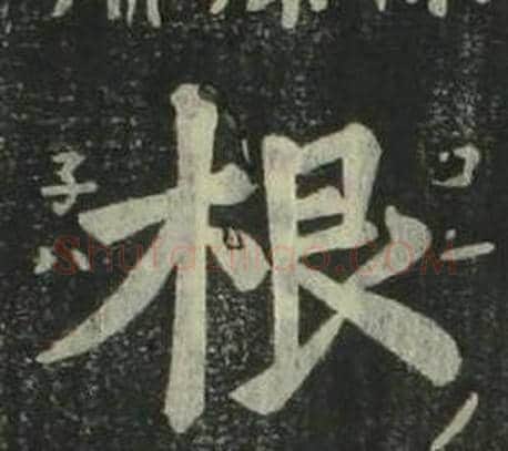 根字姜立纲毛笔楷书书法写法,摘自四体千字文