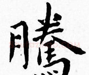 騰字王宠毛笔小楷书法写法,摘自王宠毛笔小楷书法作品