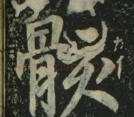骸字姜立纲毛笔楷书书法写法,摘自四体千字文
