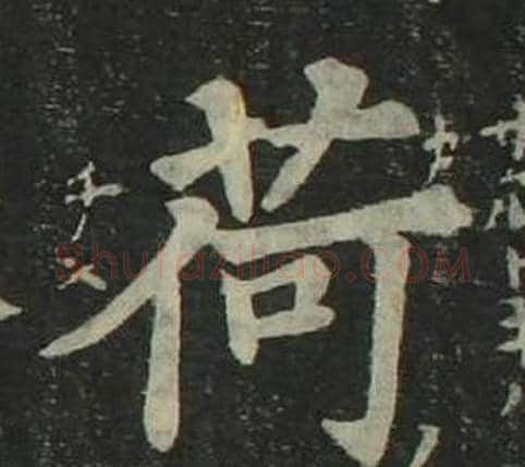 荷字姜立纲毛笔楷书书法写法,摘自四体千字文