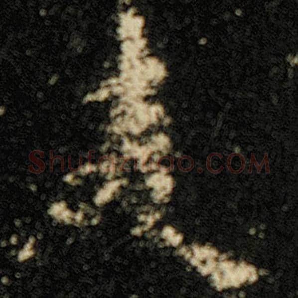 欧阳询毛笔楷书麦字的写法,摘自欧阳询书法作品化度寺碑