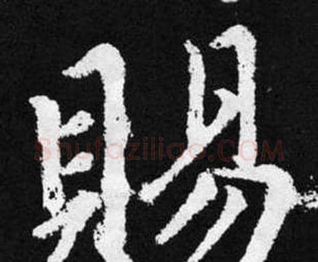 賜字赵孟頫毛笔楷书写法,摘自张留孙碑
