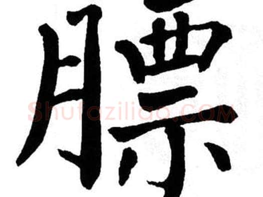 膘字翁闿运毛笔楷书书法写法,摘自翁闿运毛笔楷书书法作品