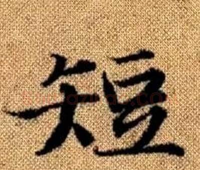 短字赵孟頫毛笔楷书写法,摘自真草千字文