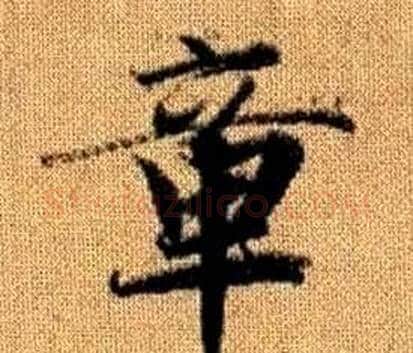 章字赵孟頫毛笔楷书写法,摘自真草千字文