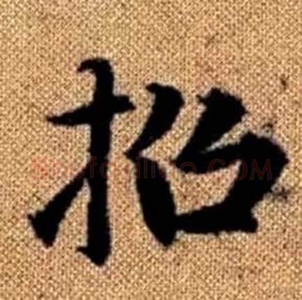 招字赵孟頫毛笔楷书写法,摘自真草千字文