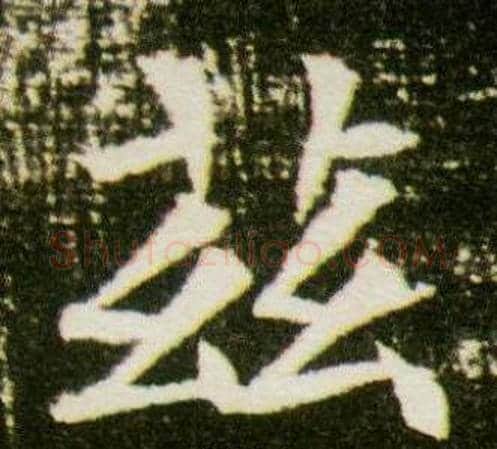 茲字杨秀毛笔小楷书法写法,摘自董美人墓志铭