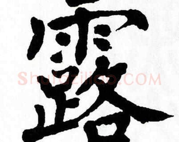露字翁闿运毛笔楷书书法写法,摘自翁闿运毛笔楷书书法作品