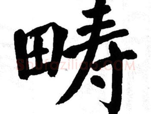 畴字翁闿运毛笔楷书书法写法,摘自翁闿运毛笔楷书书法作品