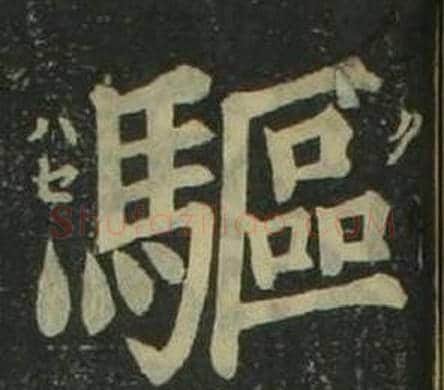 驅字姜立纲毛笔楷书书法写法,摘自四体千字文