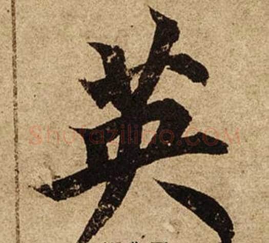 英字柯九思毛笔楷书书法写法,摘自老人星赋
