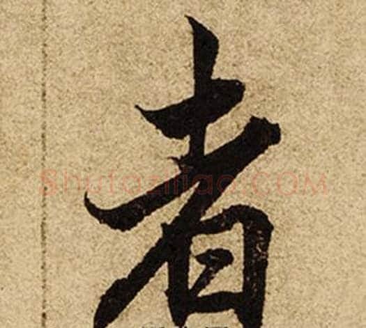 者字柯九思毛笔楷书书法写法,摘自老人星赋