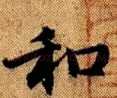 和字赵孟頫毛笔楷书写法,摘自真草千字文