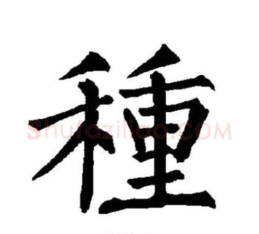 种字柳公权毛笔楷书书法写法,摘自柳公权毛笔楷书书法作品