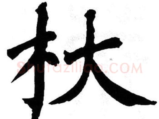 杕字翁闿运毛笔楷书书法写法,摘自翁闿运毛笔楷书书法作品