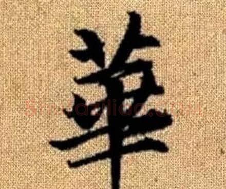華字赵孟頫毛笔楷书写法,摘自真草千字文