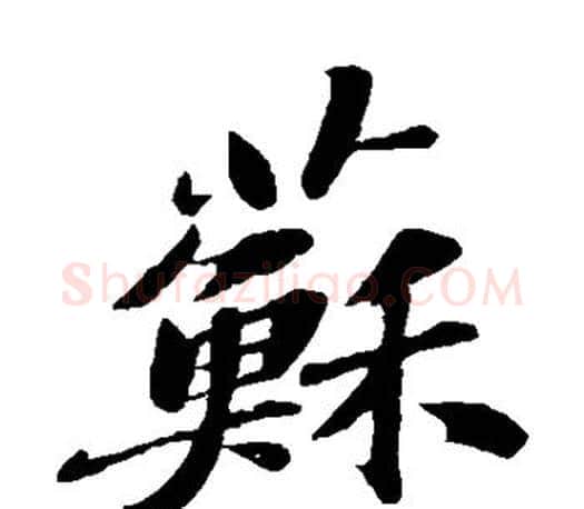 苏字苏轼毛笔楷书写法,摘自苏轼毛笔楷书作品