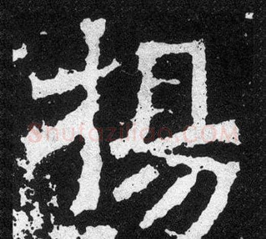 楊字爨宝子毛笔隶楷过渡书体书法写法,摘自爨宝子碑