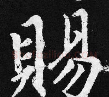 賜字王铎毛笔楷书书法写法,摘自张留孙碑