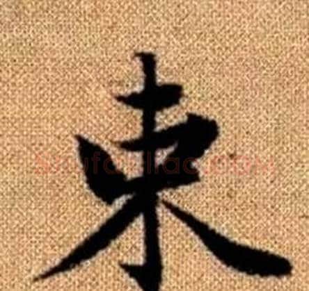 束字赵孟頫毛笔楷书写法,摘自真草千字文