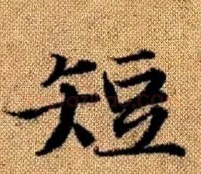 短字王铎毛笔楷书书法写法,摘自真草千字文