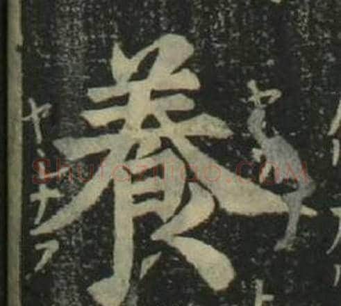 養字姜立纲毛笔楷书书法写法,摘自四体千字文
