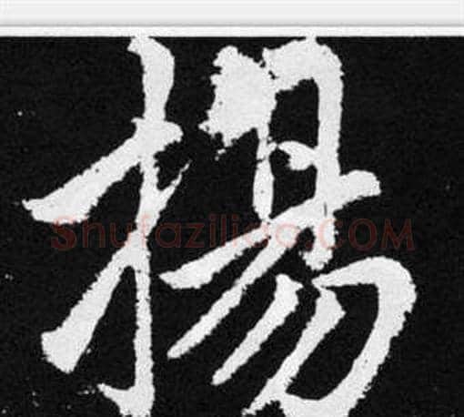 揚字王铎毛笔楷书书法写法,摘自张留孙碑
