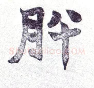 肸毛笔楷书写法,摘自清赵之谦楷书南唐四百九十六字册