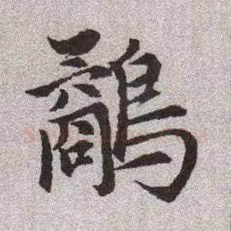 鷸毛笔楷书写法,摘自元赵孟頫续千字文