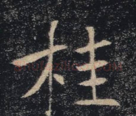 桂字褚遂良毛笔楷书书法写法,摘自雁塔圣教序