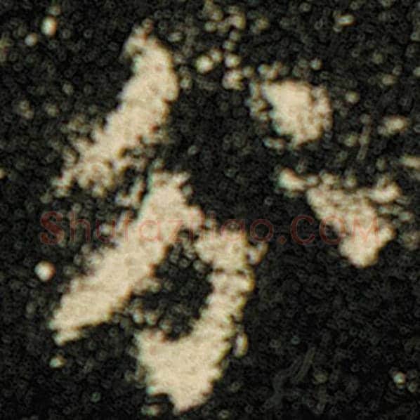 欧阳询毛笔楷书分字的写法,摘自欧阳询书法作品化度寺碑