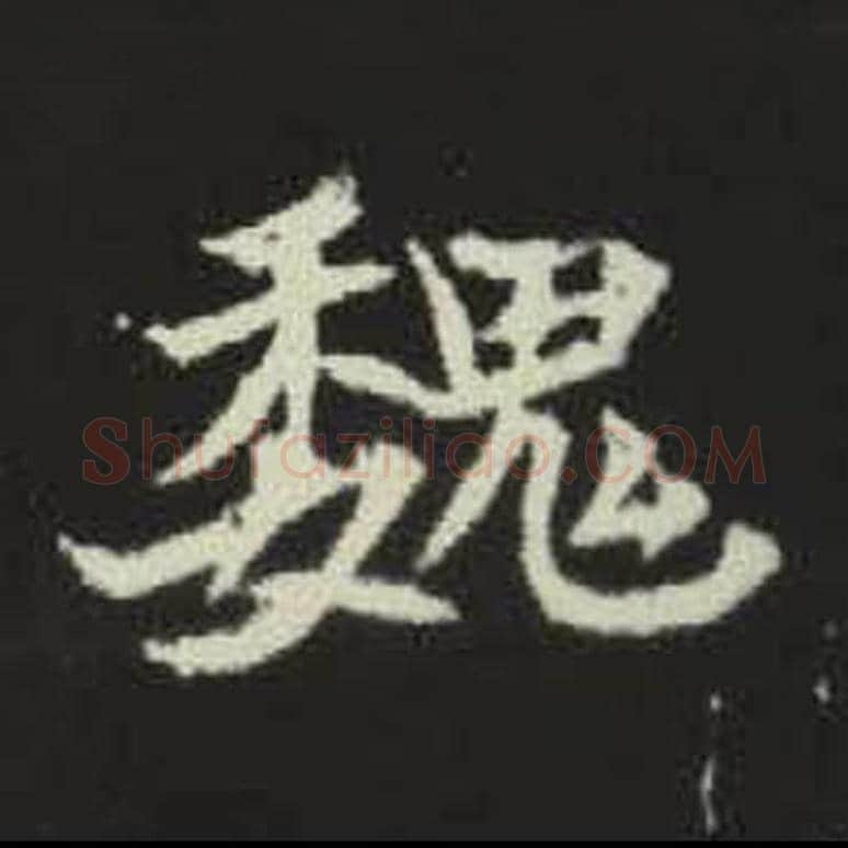 魏毛笔魏碑写法，摘自：元倪墓志