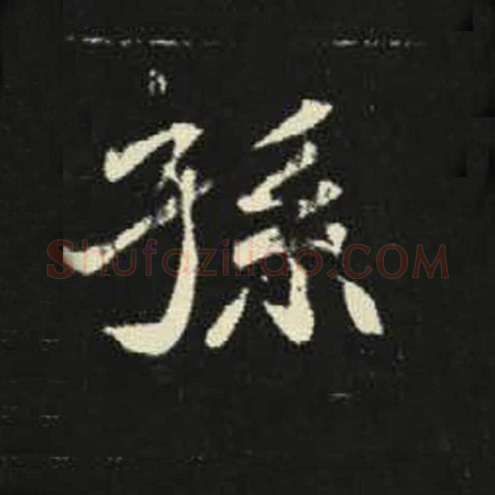 孙毛笔魏碑写法，摘自：元倪墓志