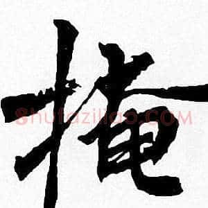 掩