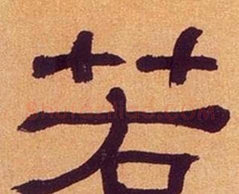 若字何绍基毛笔隶书书法写法,摘自临汉碑