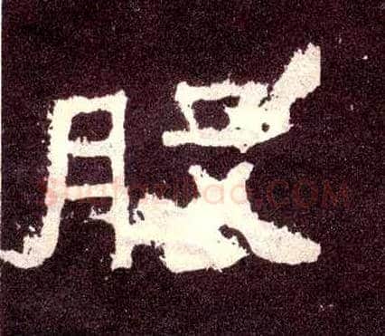 股毛笔隶书写法,摘自汉张迁碑