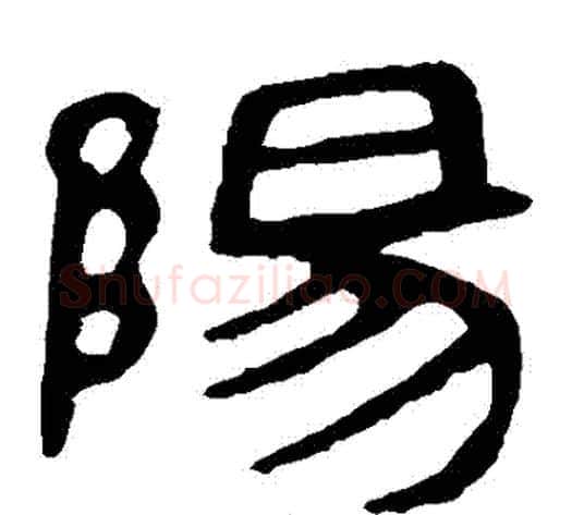 陽字轪侯利苍的儿子‌‌毛笔隶书写法,摘自轪侯利苍的儿子‌‌毛笔隶书作品